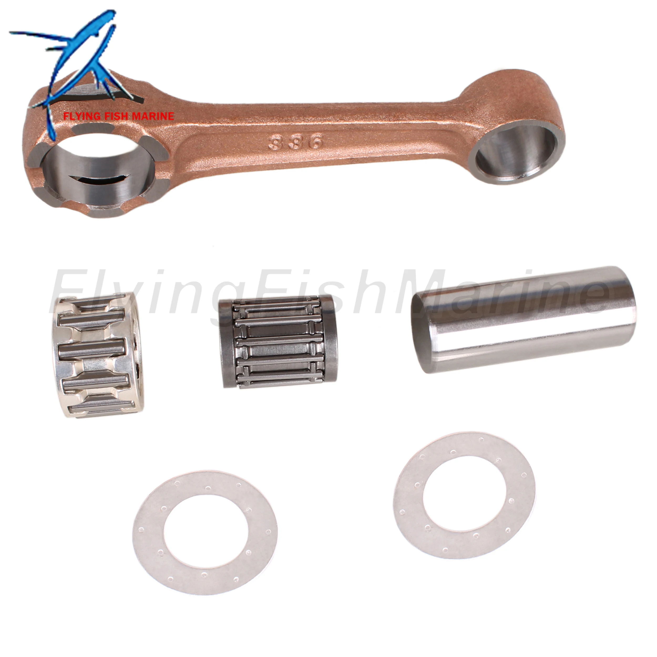 Outboard Motor 336-00040-1 336000401M Connecting Rod Kit for Tohatsu Nissan 25HP 30HP NS30A3 NS25C2 NS30A4 / 8130471 for Mercury