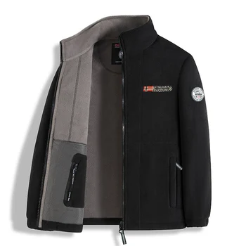 Giacca invernale da uomo nuova marca in pile polare spesso capispalla qualità stile coreano uomo caldo cappotto da giacca autunnale maschile all'aperto 1