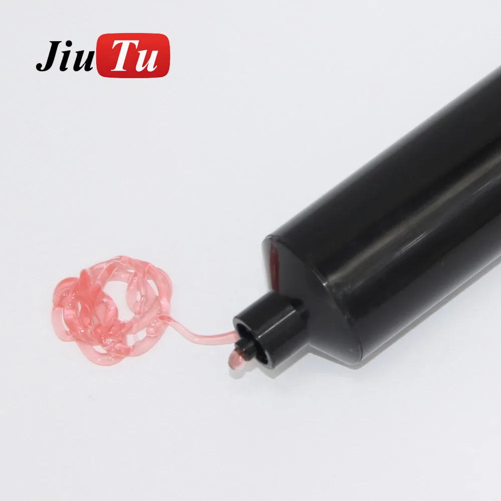 

LCD Front Back Screen Waterproof Strong Pink Glue For Polishing Machine Phone Glass Scratches Removal / UV Peelable Sealing Glue