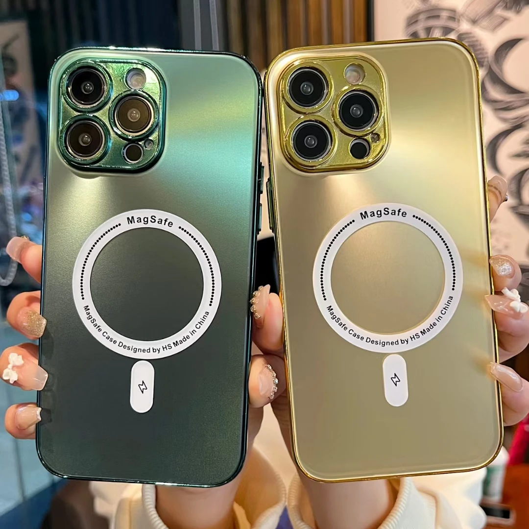 

Матовый градиентный антицарапинный Чехол Для Magsafe для iPhone 14 Pro Max 13 12, Магнитный чехол для беспроводной зарядки
