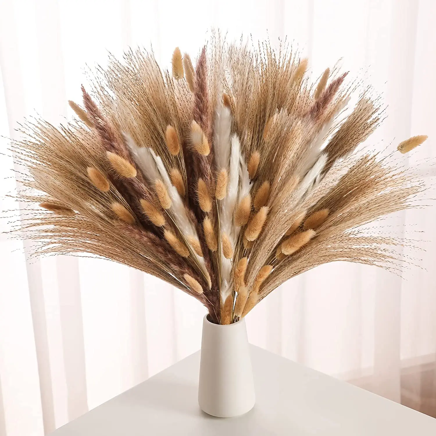 

Boho Decor Pampas Grass Fluffy Natural Real Dried Flowers Pompas Grasses for Decoration Wedding Home Decor Phragmites Dekoration
