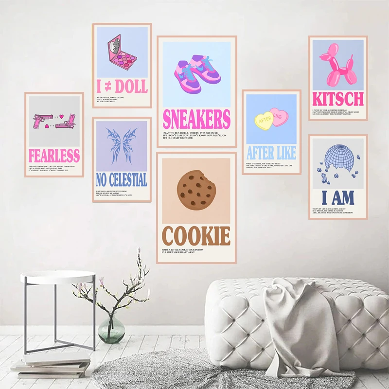 Kpop Music Album Poster Aesthetic Wall Art Print Girls Band Rock Rapper Canvas Painting Print Home Office Kawaii Room Decoration