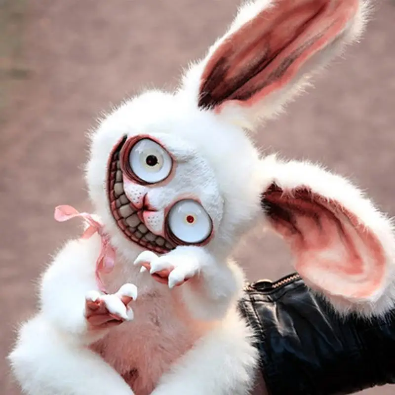 

15cm Crazy Bunny Plush Toy Scary Bunny Doll Horror Game Stuffed Rabbit Toys Birthday Gifts For Children Kids Simulation Rabbits