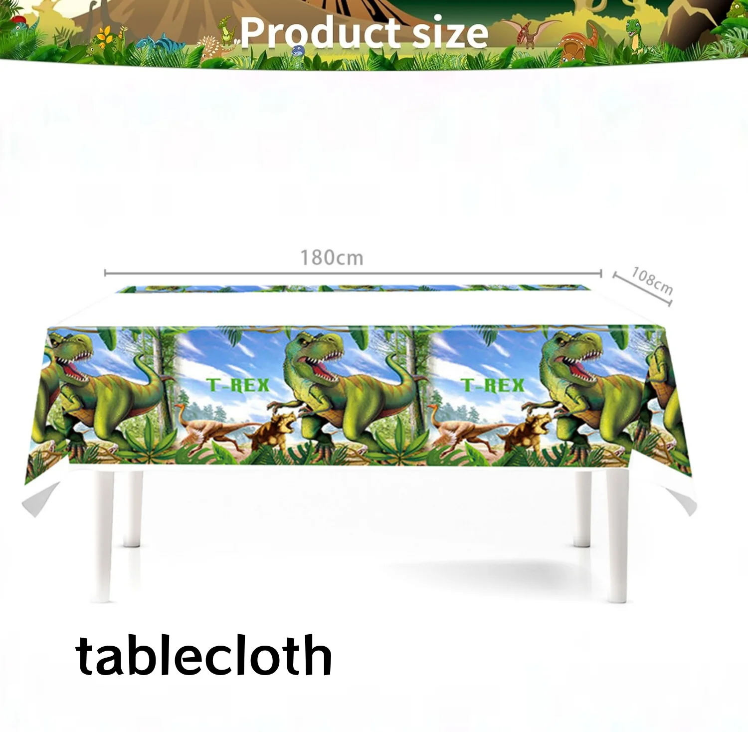 Dinosaur Tablecloth Birthday Decoration Cartoon Dinosaur Disposable Table Cloth Table Cover 1/5pcs Kid Favor Gift Party Supplies