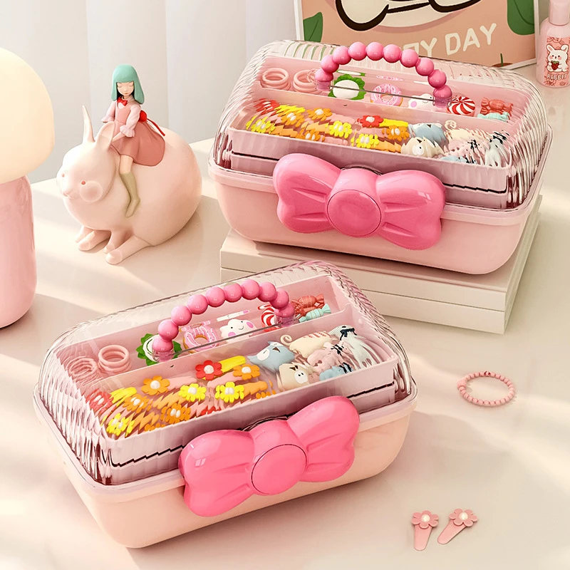 Multi-layer Cute Children's Hair Accessories Organizer Box Foldable Girl  Jewelry Case Head Rope Headband Display Rack Hot - AliExpress