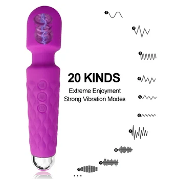 Super Powerful Vibrator Sex Toys for Woman AV G Spot Magic Wand Vibrators Massager for Clitoral Stimulator Toys for Adult 2