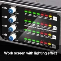 HiFi Digital Amplifier Max Power 1100Wx2 Channel 2.0 Home Stereo Sound Amp 2000Wx4 for KTV Stage Performance Sound System Kit 4