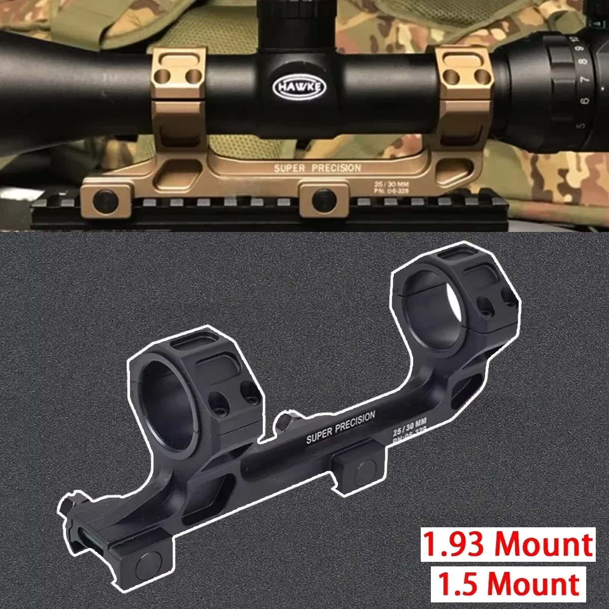Rifle Scope Mount Tactical GEISS Automatics Airsoft AR15 AK47 Optical Scope Mount Cantilever 25.4mm 30mm QD Mount For Picatinny Rail Hunting