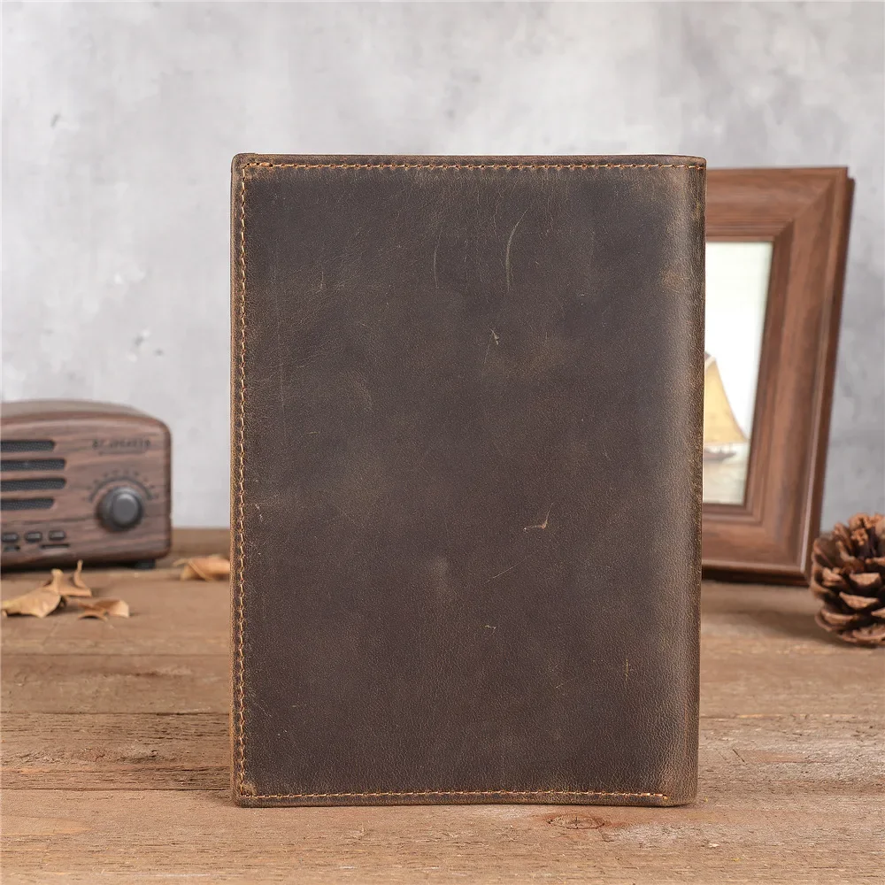 Leather Passport Holder Wallet for Travel Multifunctional Card Case for Men and Women