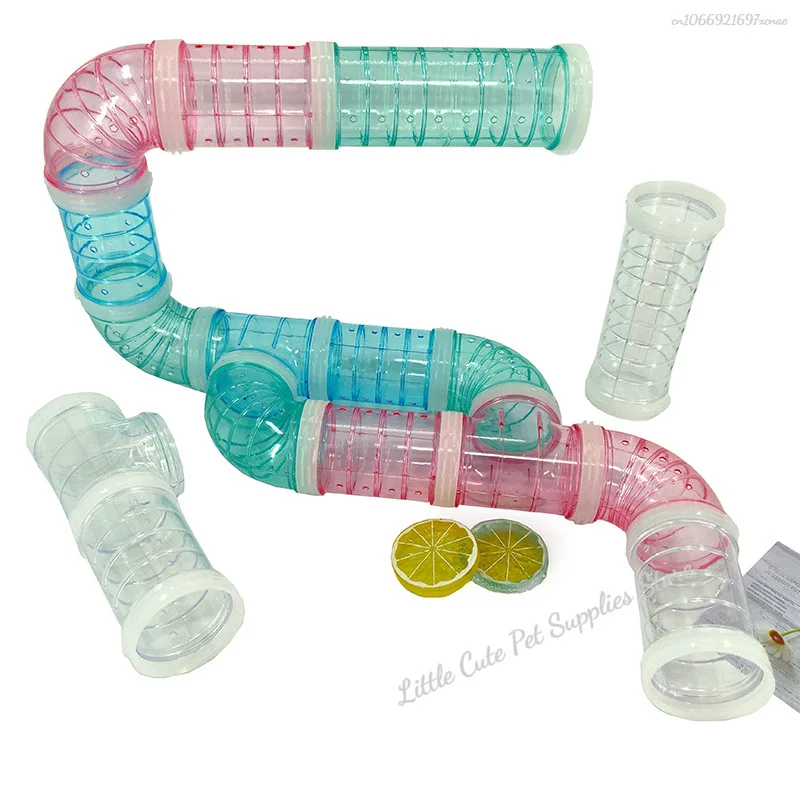 Cute DIY Hamster Tunnel Toy Pet Sports Training Pipeline Transparent Runway Toy Pet Hamster Game for Small Animal Accessories small pet tunnel hamster cage tunnel hamster toy maze