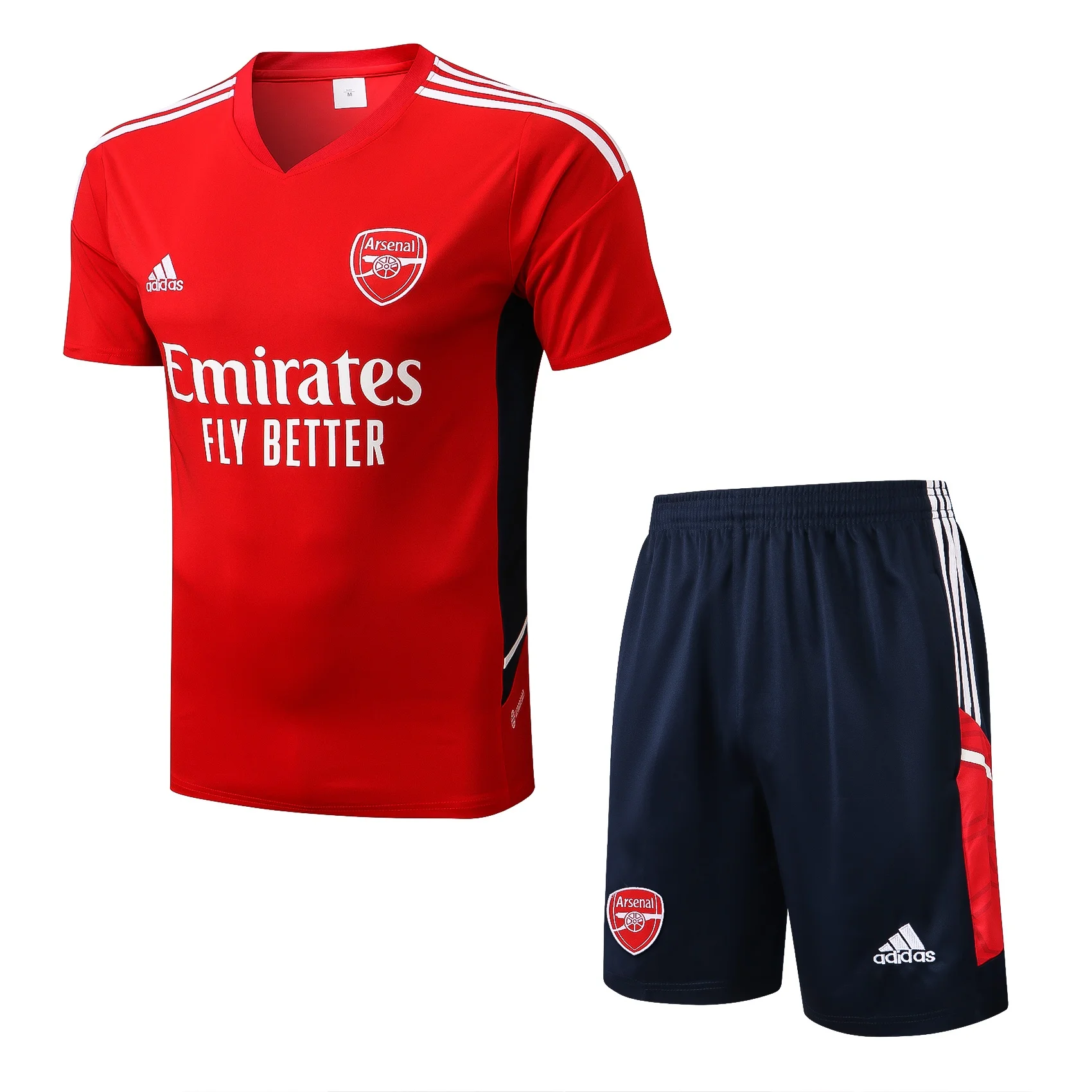 Adidas Soccer Jerseys Men Short-sleeved Breathable Quick-Dry Colorful Performance Comfortable Training Suit Red