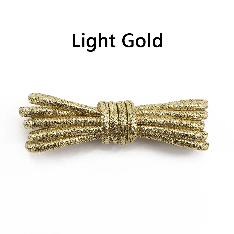 Vibrant Glitter Round Shoelaces for Trendy Sneakers and Leather Shoes