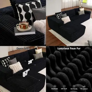 104" Cloud Modular Sectional Sofa with Chaise 1