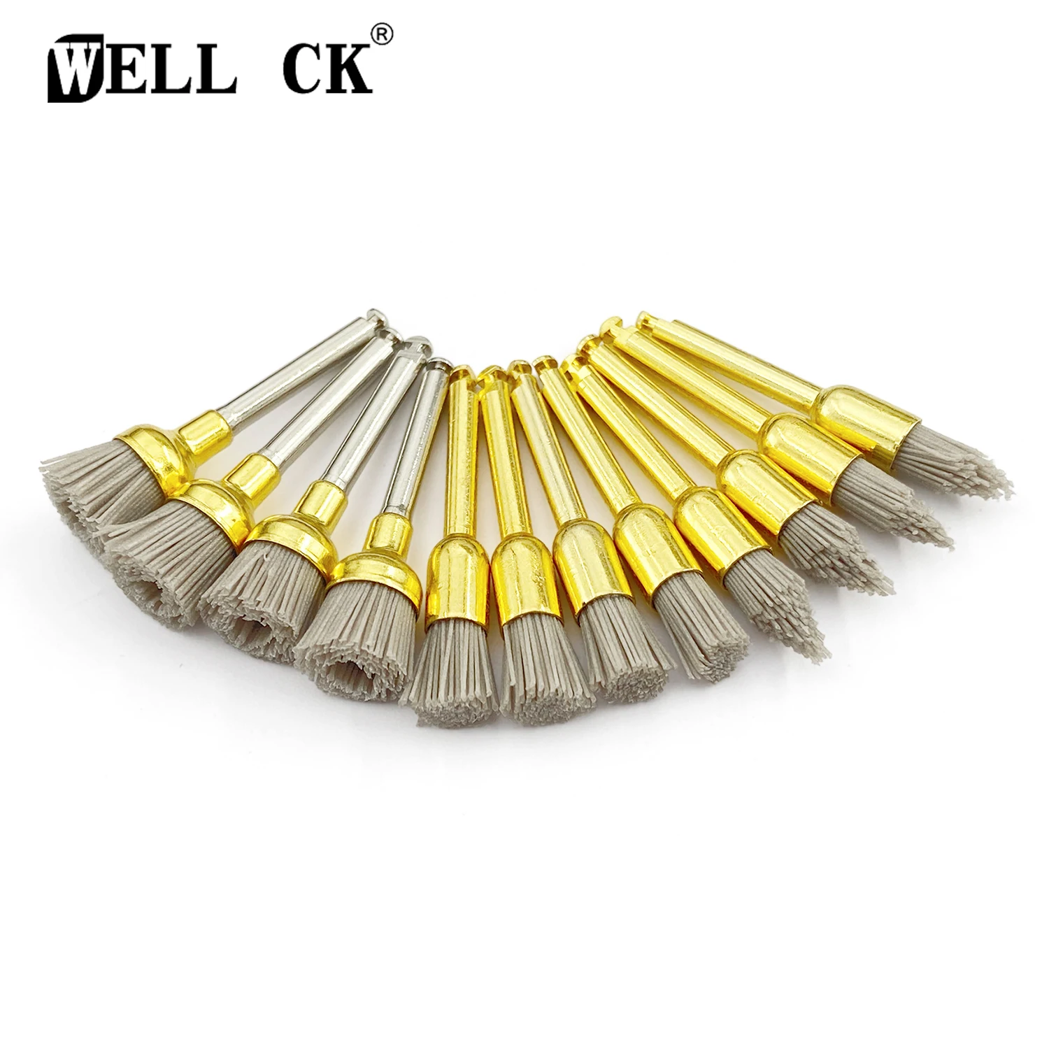 WELLCK 10pcs/Pack Dental Polishing Brush Aluminium Oxide Polishing