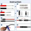 HS-2546B Solar Crimping Tool Kit Including 10 Pairs of Solar Connectors and 2 Spanners Solar Panel Crimper 6