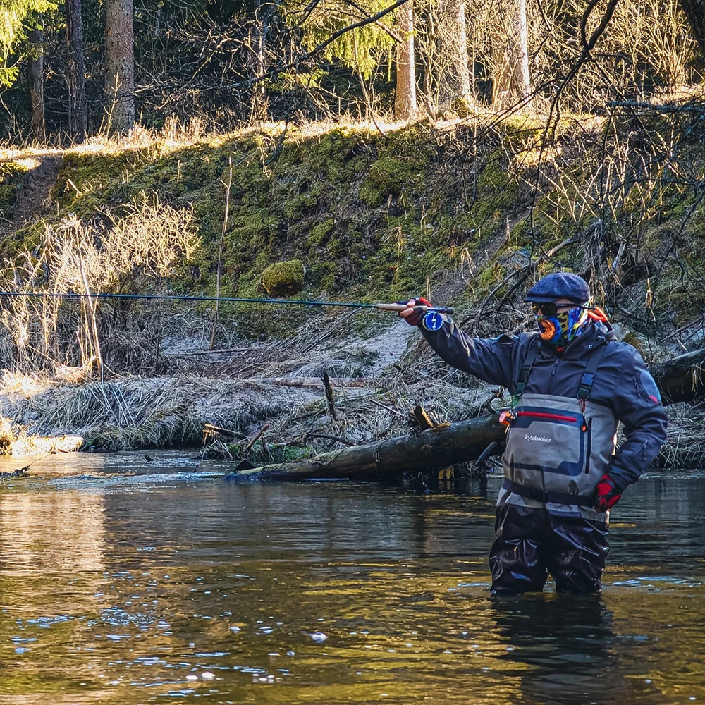 Waders pêche à la mouche hommes respirants pieds chaussettes imperméables légers poitrine pour eau douce