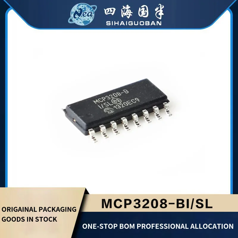 

2PCS New Packaging MCP3208-BI/SL SOP16 MCP3208T-CI/SL MCP3208-CI/P DIP16 MCP3208 IC ADC 12BIT SAR