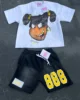Summer Loose Sports Short Sleeved Shorts Suit Cartoon Large Pattern Printed Top Street Versatile Casual Digital Printed Shorts 1
