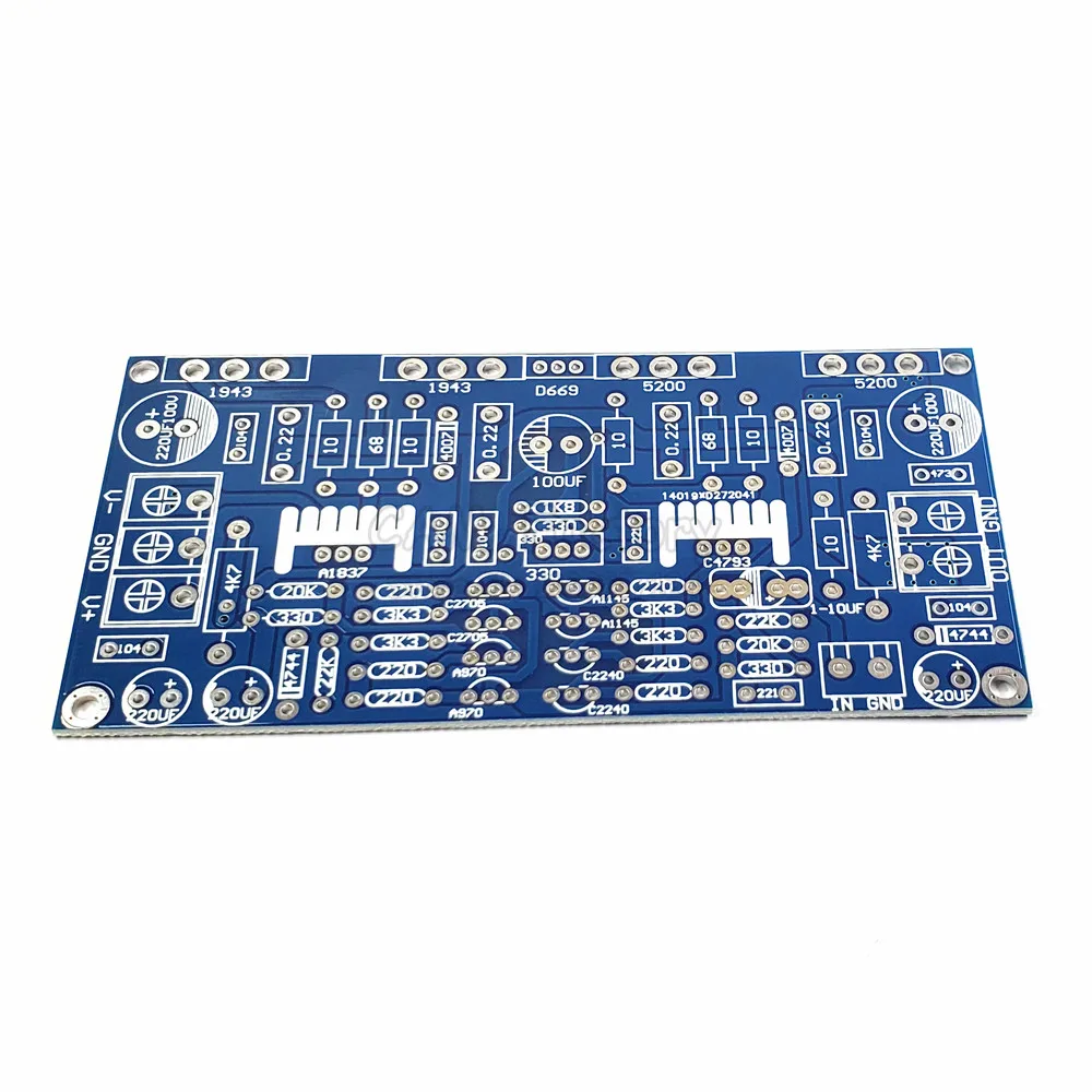 PCB Board 1943+5200 Mono Power Amplifier Board For Audiophile DIY 200W PCB Board Circuit Design Empty Board High Power wholesale - 4
