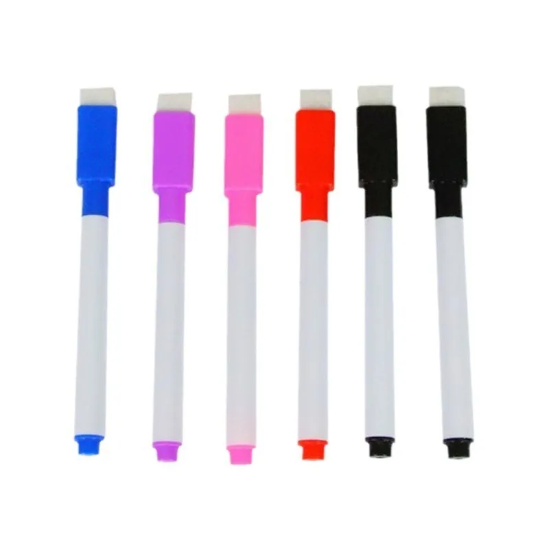 1 Set Lytwtw's Creative With Brush Water-based Small Erasable Pen School Office Supplies White Board Marker Whiteboard Pen