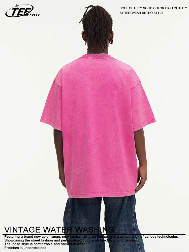 Summer Washed T Shirt Men Women Cotton Loose O-Neck Oversized Tee Couple Korean Y2k Tops Casual Vintage Short Sleeve T-shirt