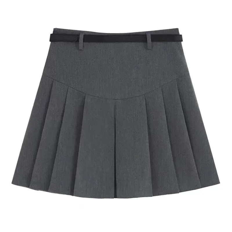 Teens Girls Pleated Skirts Simple College Style Kids A-line Suit Skirt 3 To 13 Y Children School Uniform High Waist Short Skirt