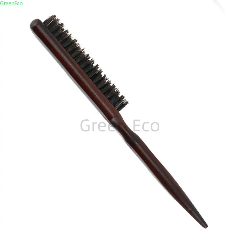 Professional Salon Teasing Back Hair Brushes Boar Bristle Wood Slim Line Comb Hairbrush Extension Hairdressing Styling Tools DIY