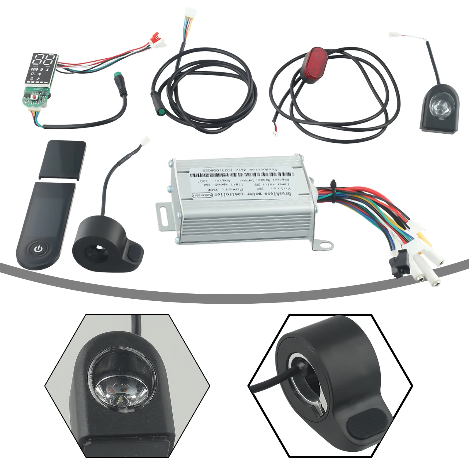 1 Set 36 V 350 W Elektrische Roller Controller Dashboard Beschleuniger Display Panel Scheinwerfer Rücklicht Handbremse Für E-roller Teile – Detail 2