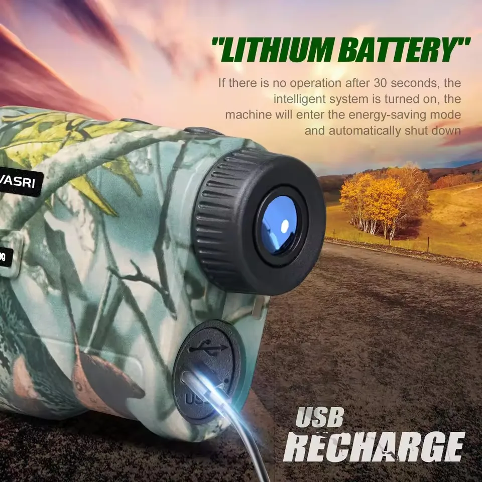 1000M Golf Hunting Laser Rangefinder with Angle Speed Height Distance Measurement and Continuous Scan for Hunting