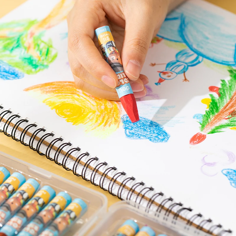 Deli Oil Pastel Set 12/24/36/48 Colores Children's Drawing Supplies Painting