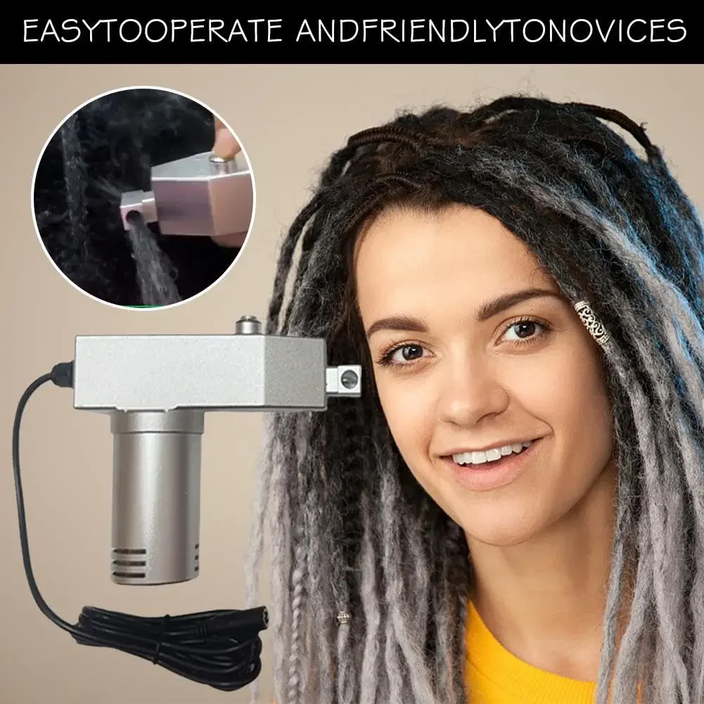 Upgrade New Generation Instant Electric Dreadlocks Machine Set with Three Size Head and Thick Needles 6