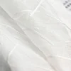 1PC White Cross Vertical Strip Embroidered Gauze Curtain Curtains for Living Dining Room Bedroom 2