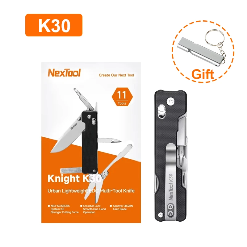 NexTool K30 11-in-1 나이트 EDC 포켓 나이프 멀티툴 아웃도어 접이식..