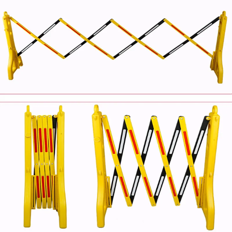KOOJN barandilla telescópica de plástico, no se daña fácilmente, reflectante, móvil, valla interior y exterior, protección de seguridad, aislamiento