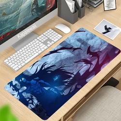 Tapis de souris de jeu en caoutchouc, couleur blanc, Animation, pour ordinateur de bureau, 1000x500 