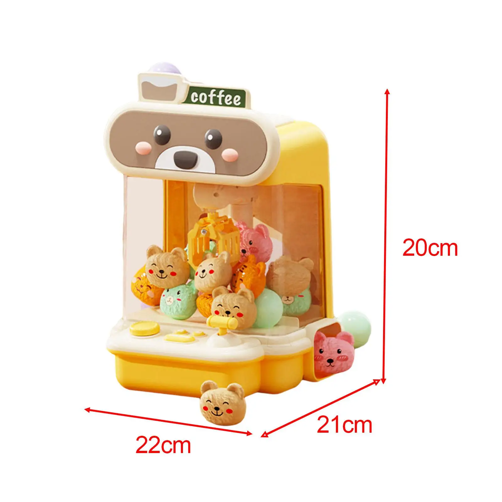 Claw Game Machine, Grabber Doll for Boy and Girls, Holiday Present Portable Exciting Candy Prizes Kids Vending Toy, 6