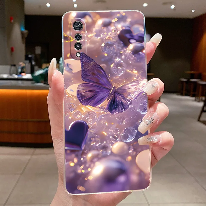 Elegant Butterfly Bow Transparent Soft TPU Phone Case - Protective Thin Silicone Cover