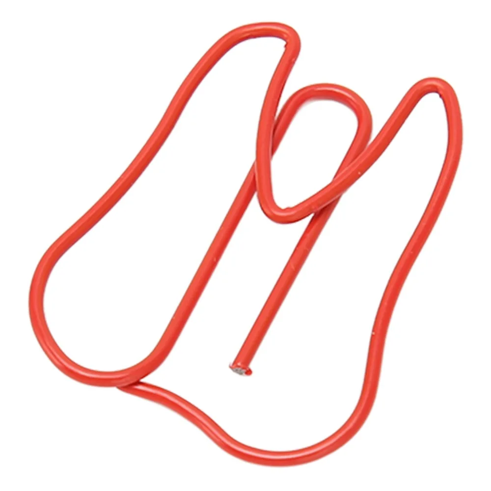 100Pcs 빨간색/노란색 종이 클립 치아 모양 플라스틱 코팅 금속 귀여운 종이 클립 소형 3.5*3cm 모양의 종이 클립