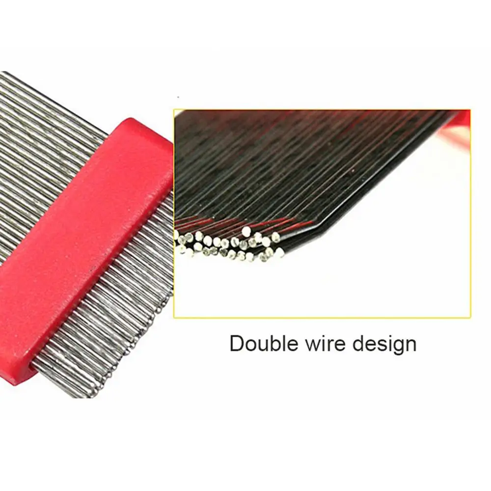 Air Conditioner Condenser Fin Cleaning Brush Coil Condenser Brush AC Fin Comb Stainless Steel Air Refrigerator Fin Brush