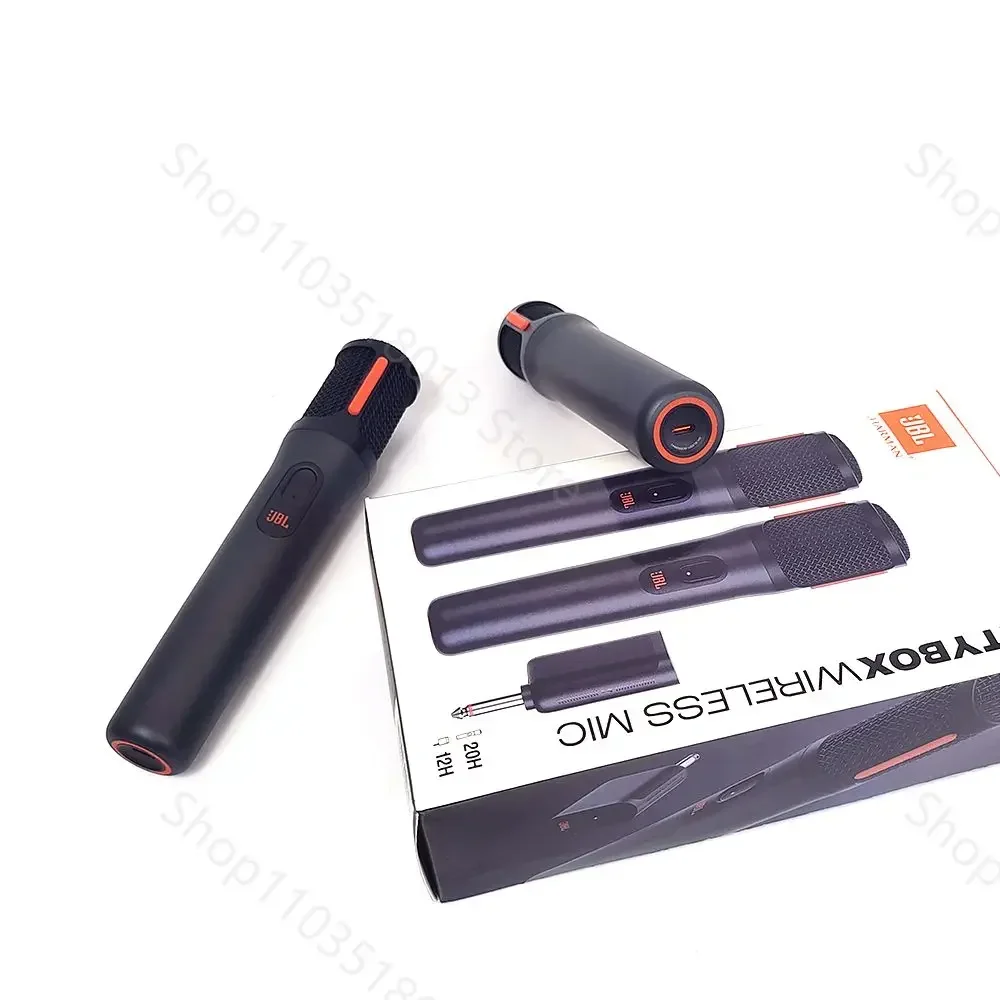 JBL Digital PartyBox PB UHF Wireless Rechargeable Portable Microphone System Dual-Channel Receiver Clear Voice Crisp Sound