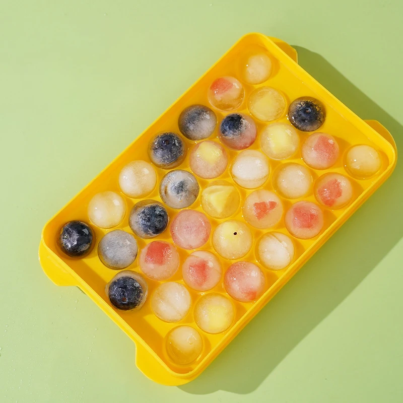 33 Hole Round Ice Cube Tray Plastic Style Ice Mold Refrigerator Spherical DIY Moulds Ball Maker Kitchen Tools