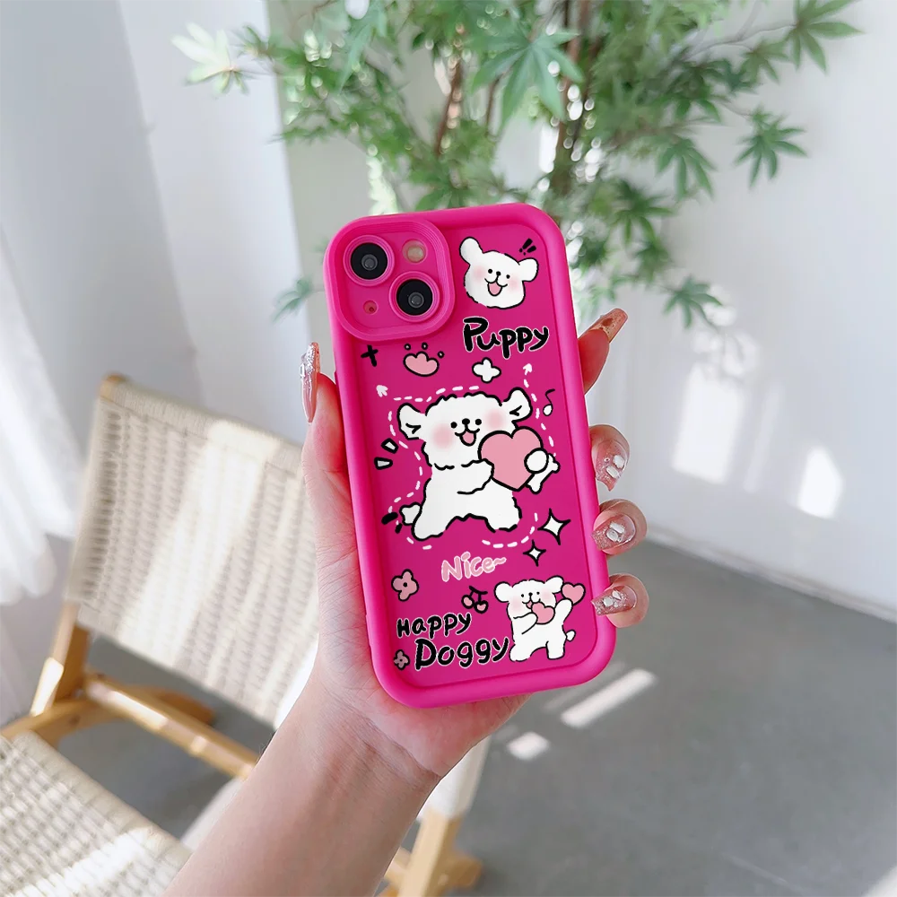 Love Little White Dog Custodia Morbida In Tpu Per Samsung A54 Custodie Galaxy A14 A34 A13 A33 A53 S24Ultra S23 S22Plus S21 Fe Cover