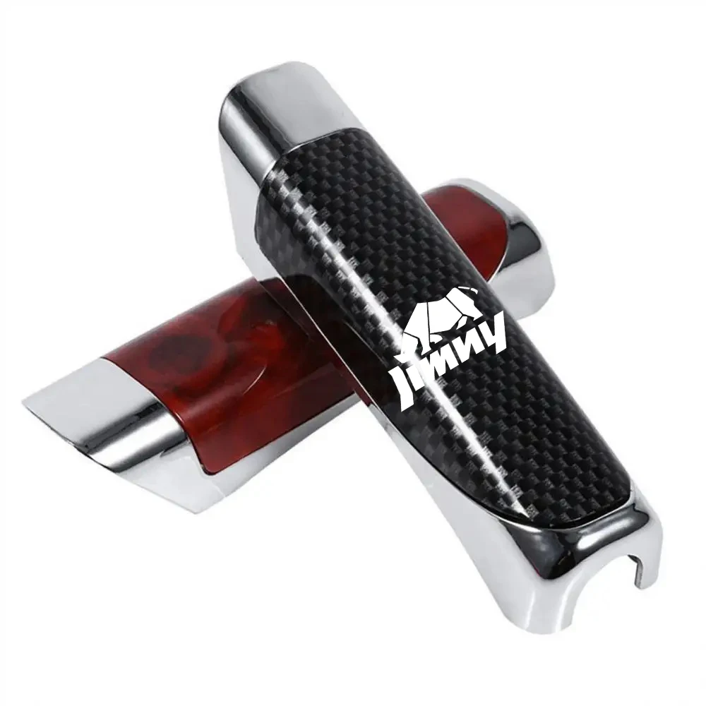 Car Carbon Fiber Handbrake Grips Protection Anti-slip Cover 1x for Suzuki Jimny jb23 jb64 jb43 jb74 jb53 jb32 hand brake cover