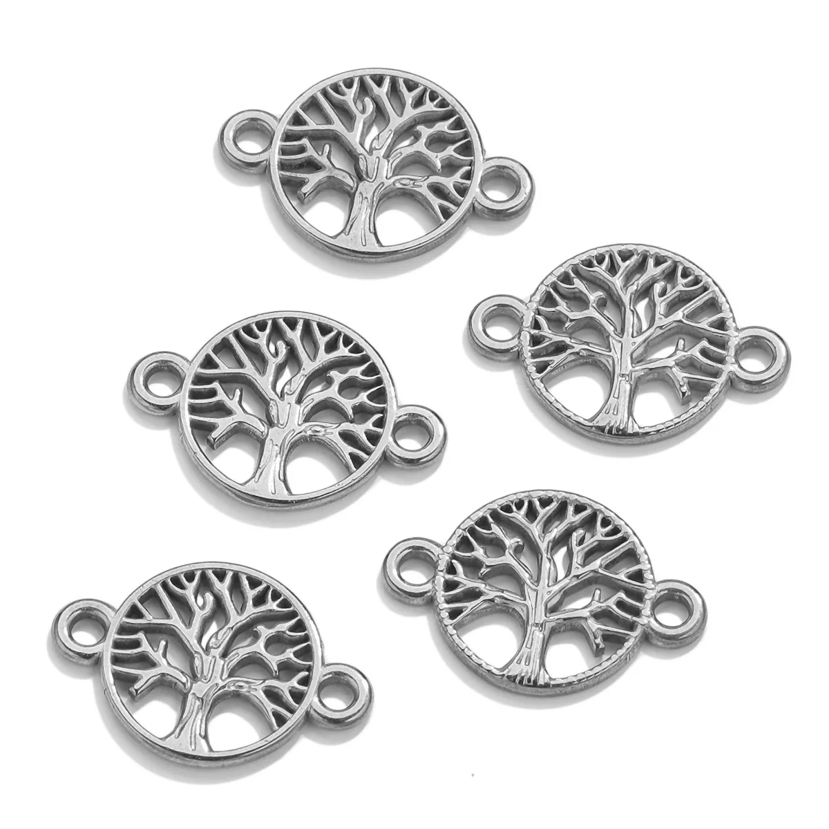 European Stainless Steel Accessories Bracelet Necklace DIY Life Tree Accessories Pendant 6