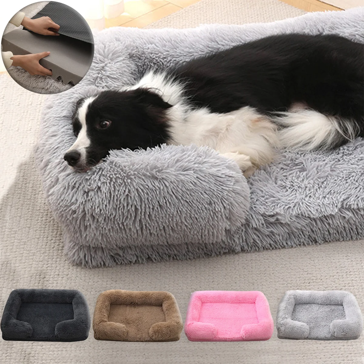 Square Dog Bed Plush Pet Bed Winter Thickened Pad House for Dogs Bed Cat Sofa for Flyffy Dogs Sleeping Bed Sofa Removable Mat Square Dog Bed Plush Pet Bed Winter Thickened Pad House for Dogs Bed Cat Sofa for Flyffy Dogs Sleeping Bed Sofa Removable Mat