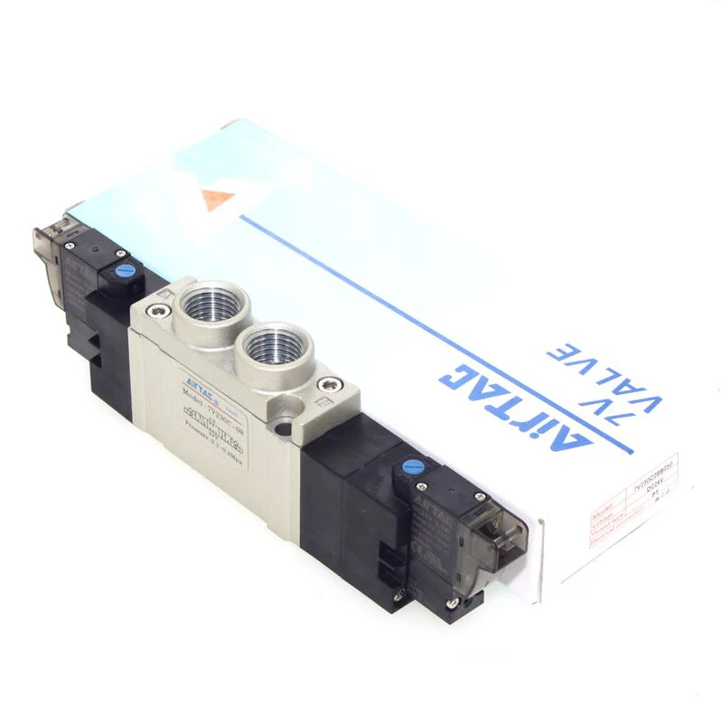 

AirTAC Solenoid Valve 7V230C/E/P-08 AC110V220V Air Gas Double Coil Volt Control 1/8"PT Wire 0.5m