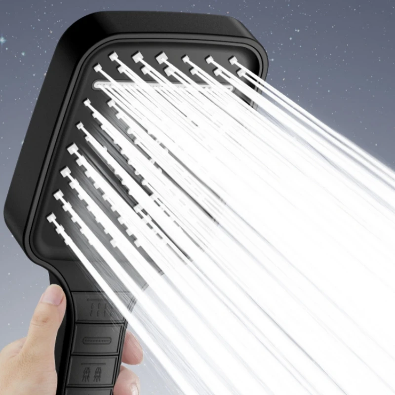 Shower Head 7 Modes Large Shower Head Adjustable One Key Stop Bathroom High-pressure Water-saving Shower Mixer Nozzles Bathroom Accessories