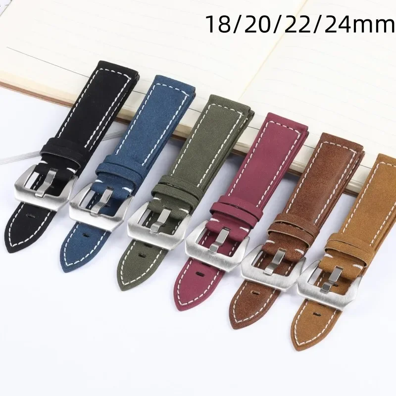Cinturino Per Orologio In Vera Pelle Per Omega Per Cinturino Swatch Moonswatch Per Panerai Bracciale Per Orologio Vintage In Pelle Bovina 18Mm 20Mm 22