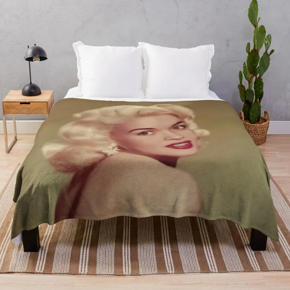 

Jayne Mansfield, кинолегенда, бросок, одеяло, мягкие бриллианты для кровати, одеяла