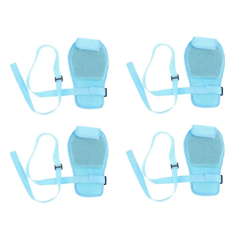 4pcs Safety Restraint Gloves Breathable Elder Dementia Finger Control Mitts (Sky-blue) | Красота и здоровье
